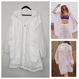 FP Movement by Free People Float On Parachute Jacket -  White